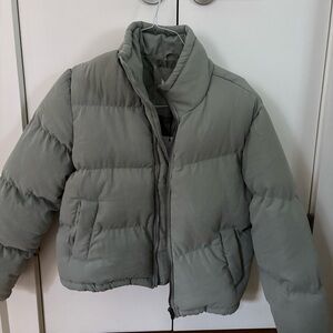 Urban Outfitters Native Youth Sage Green Puffer Jacket